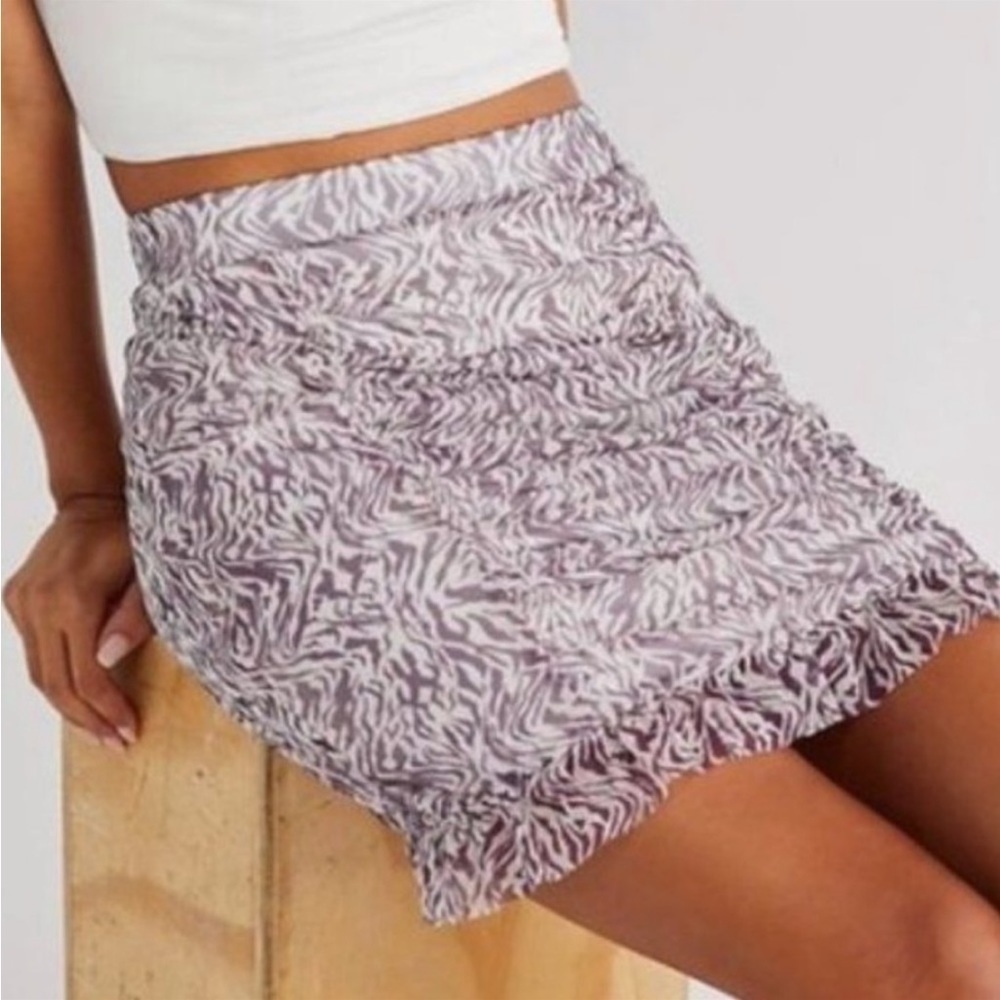 ⭐️Free People, Ruched,Completely Lined Skirt, Excellent Condition,Sweet Lavender